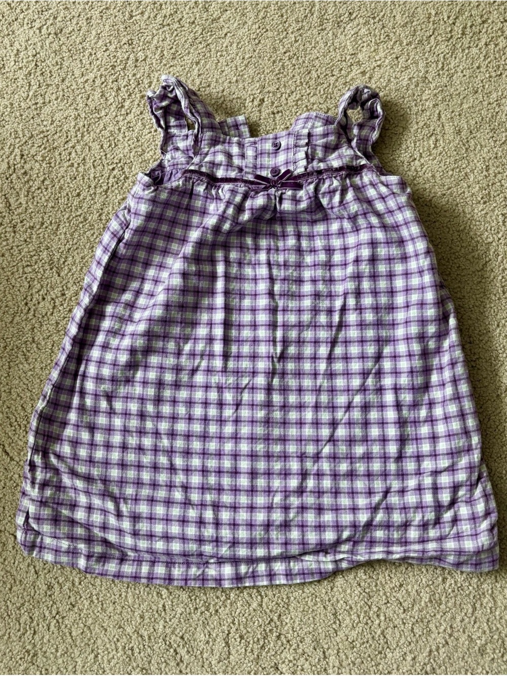 Janie & Jack Lilac Plaid Sleeveless Sundress: 12-18 months
